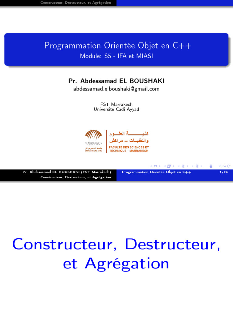 Constructeurs et Destructeurs en C++ | PDF | C ++ | Programmation ...