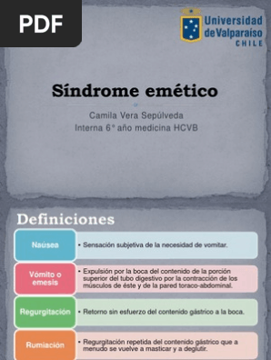 Sindrome Emetico Ulcera Peptica Vomitos