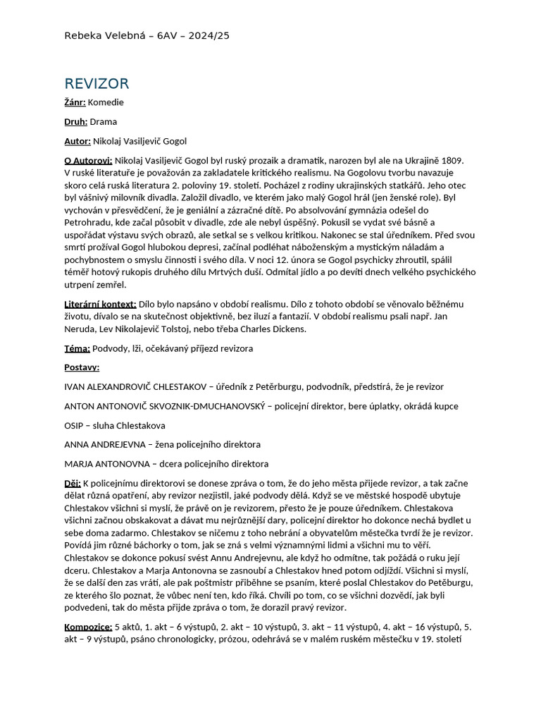 Revizor | PDF