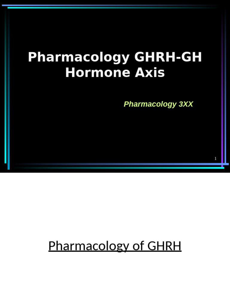 Pharmacology of Growth Hormones | PDF | Growth Hormone | Insulin Like ...