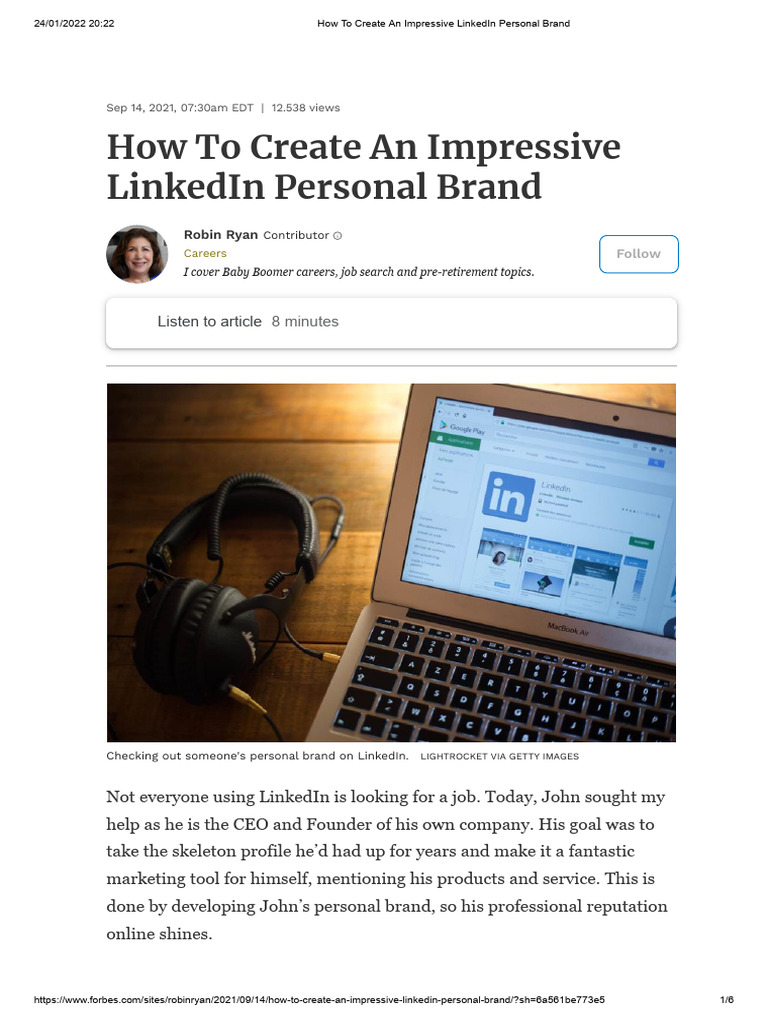 Build Your LinkedIn Personal Brand | PDF | Linked In | Brand