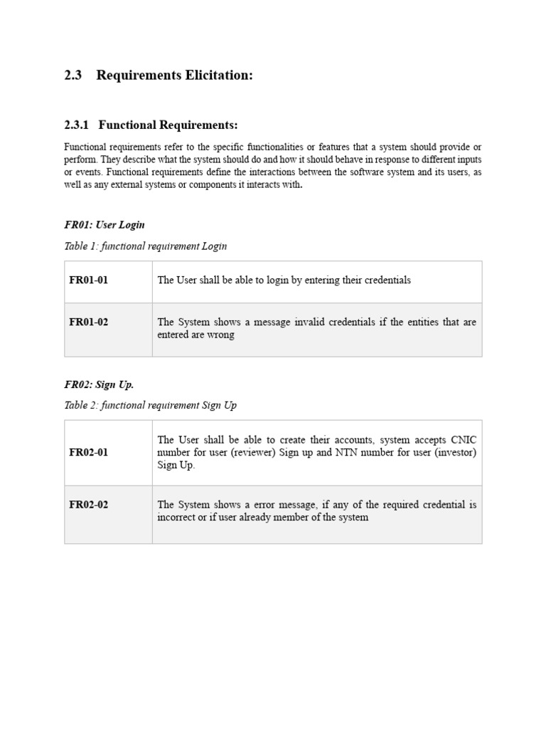 Functional and Non-Functional Requirements | PDF | System | User Interface
