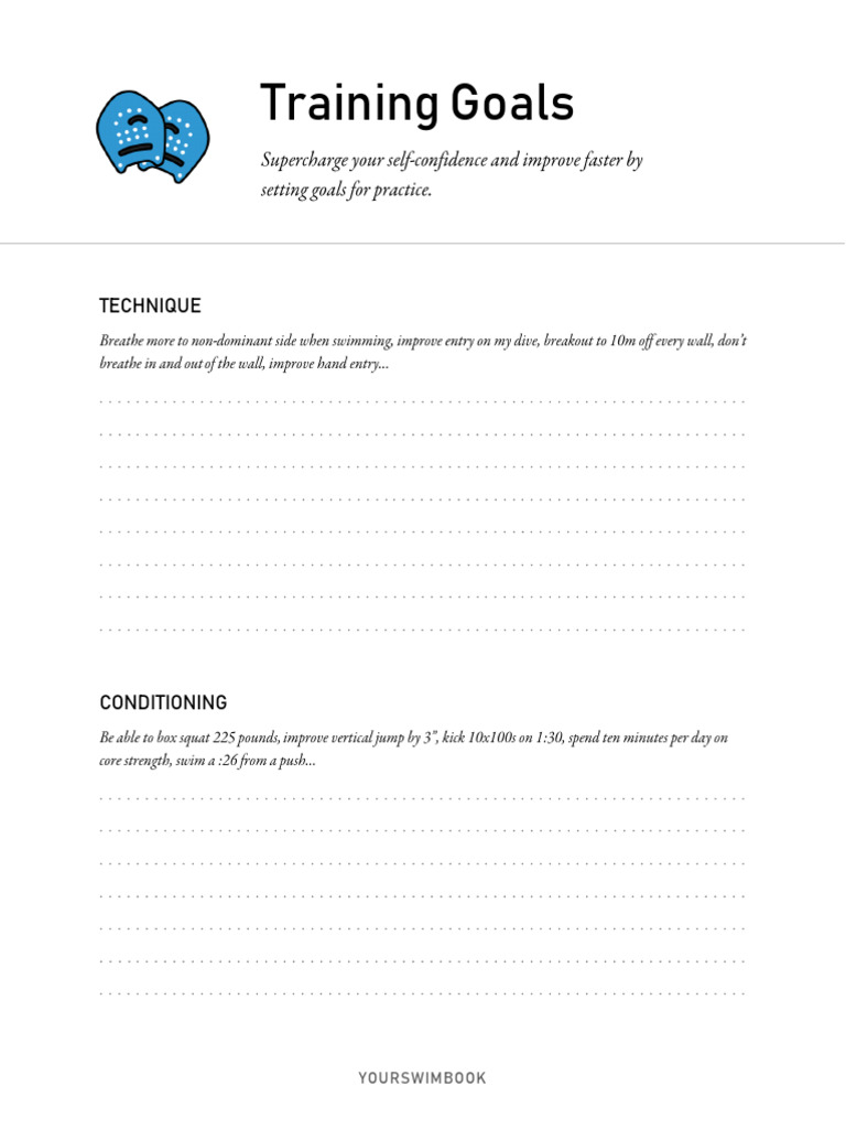Training Goals Bonus PDF | PDF