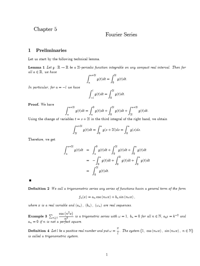 Series de Fourier | PDF | Fourier Series | Algebra