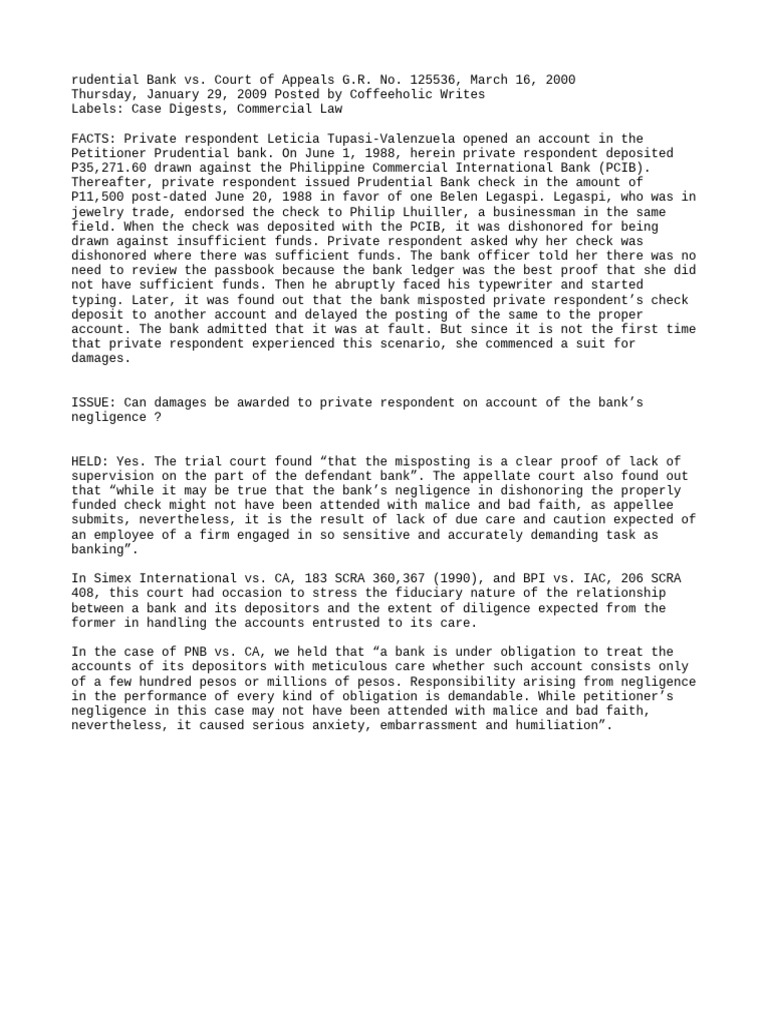 Text | PDF | Banks | Negligence