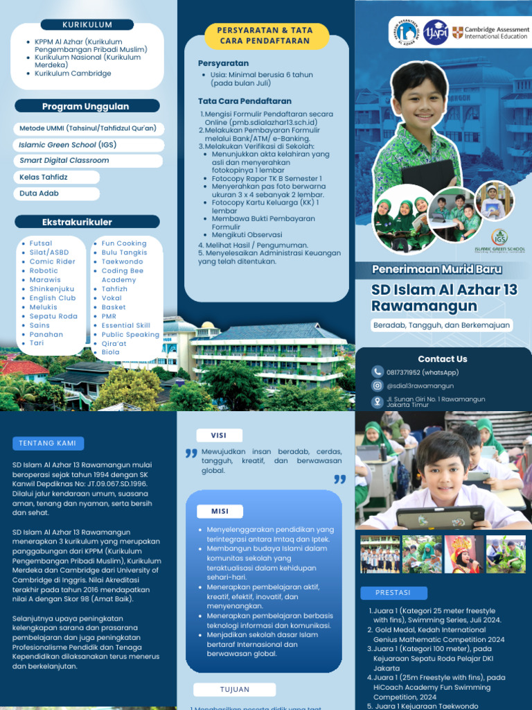 Penerimaan Murid Baru SD Al Azhar 13 | PDF