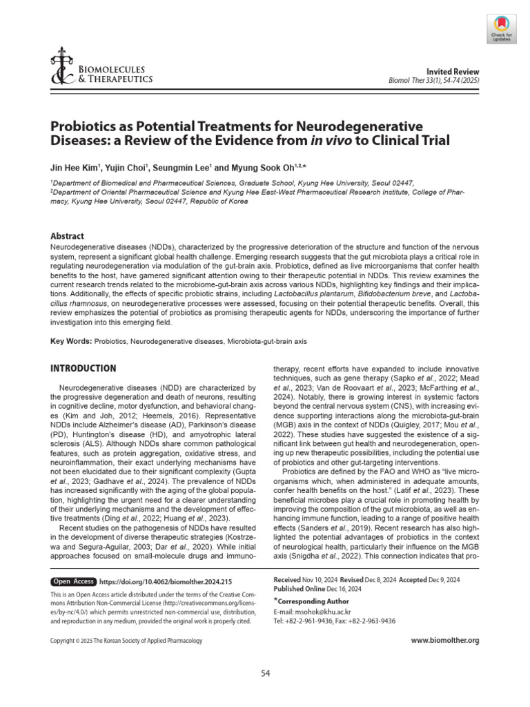 Photo inspiration: Fresh Look at Probiotics As Potential Treatments For Neurodegenerative Diseases