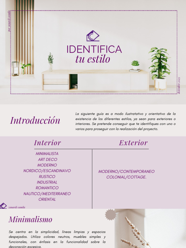 Identifica Tu Estilo Pdf Minimalismo Mueble