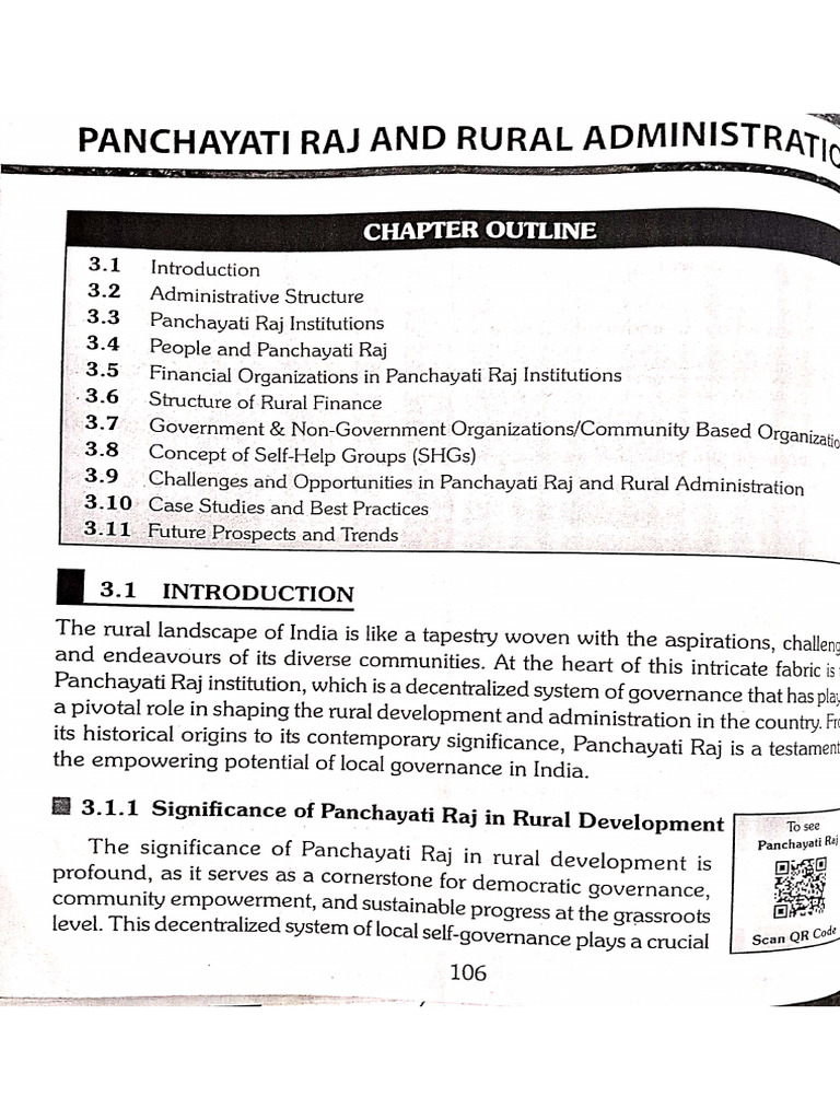 Panchayati Raj and Rural Administration | PDF