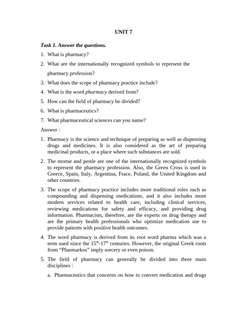 Overview of Pharmacy Practices | PDF | Pharmacy | Medicinal Chemistry