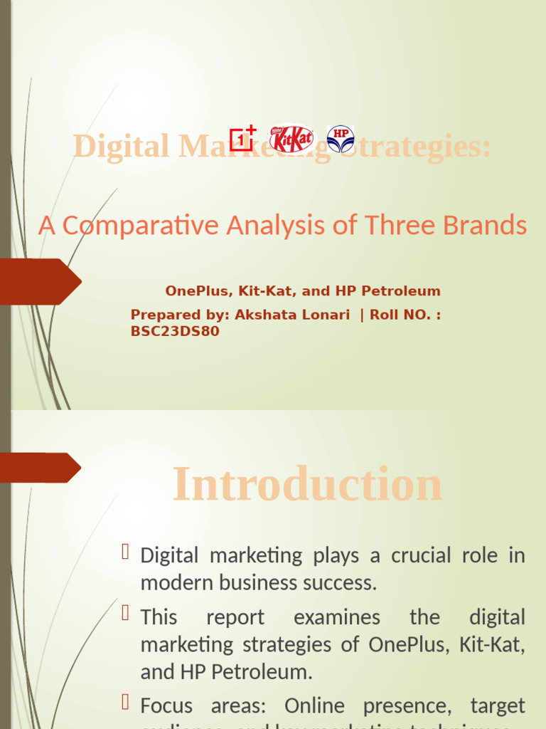 Digital Marketing Strategies Comparison | PDF | Digital Marketing ...