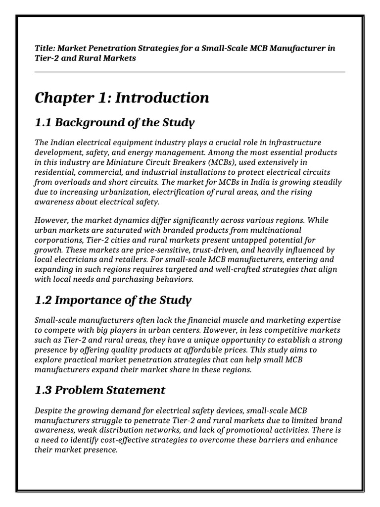 Chapter 1: Introduction: 1.1 Background of The Study | PDF | Brand ...