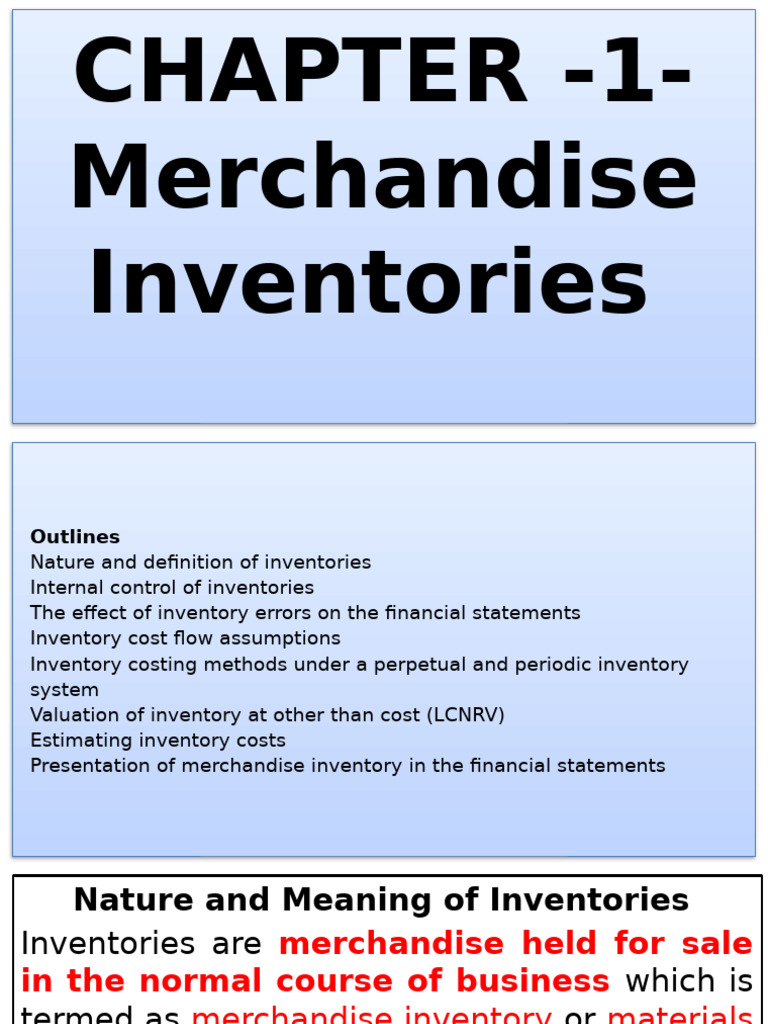 Understanding Merchandise Inventory Management | PDF | Inventory ...