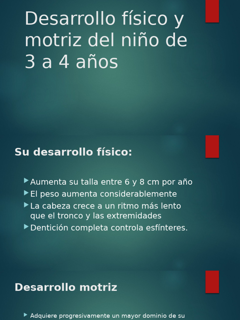 Desarrollo Físico y Motriz Del Niño de 3 | PDF