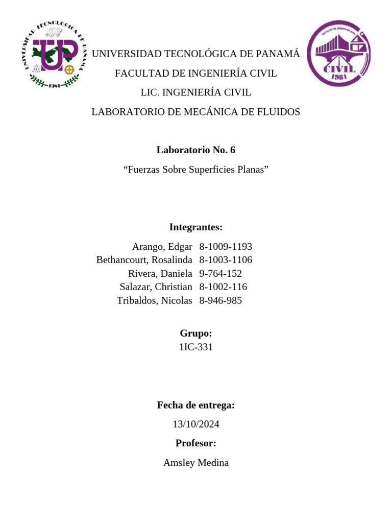 LAB No 6 - 1IC331 | PDF | Medición | Fuerza