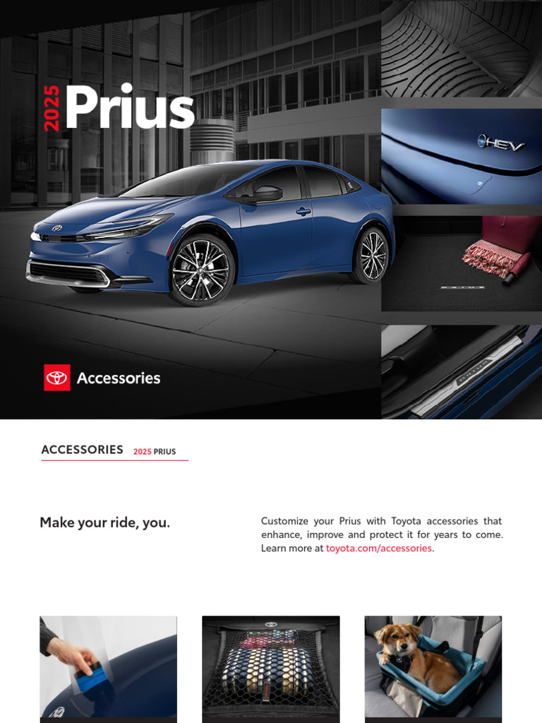 2025 Prius Custom Accessories Guide | PDF | Toyota | Tablet Computer