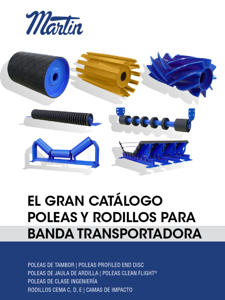 Catálogo de Poleas y Rodillos Transportadores | PDF | Bienes manufacturados
