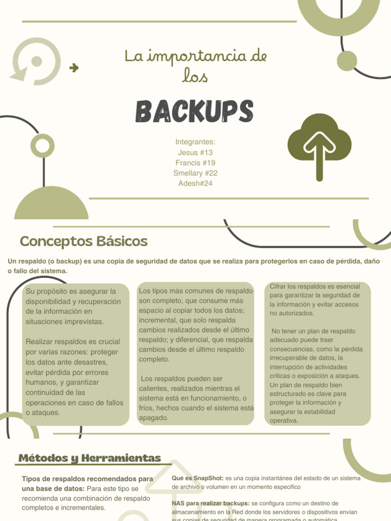 Importancia de los Backups en Seguridad | PDF | Apoyo | Informática
