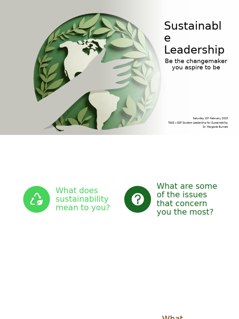 Sustainable Leadership | PDF | Leadership | Sustainability