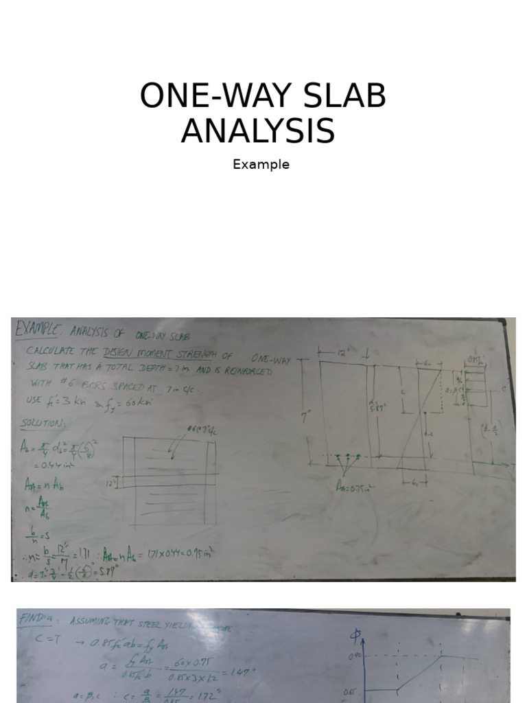 CV 321t Example - Analysis of One-Way Slab | PDF