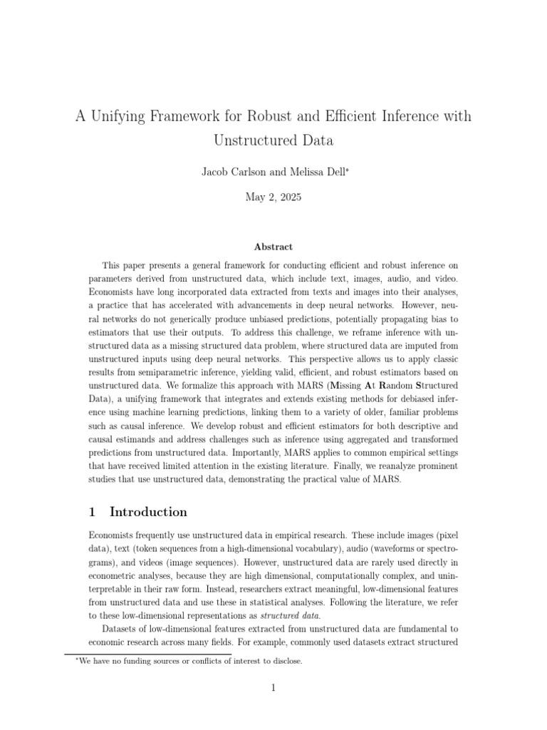 A Unifying Framework For Robust and Efficient Inference With ...