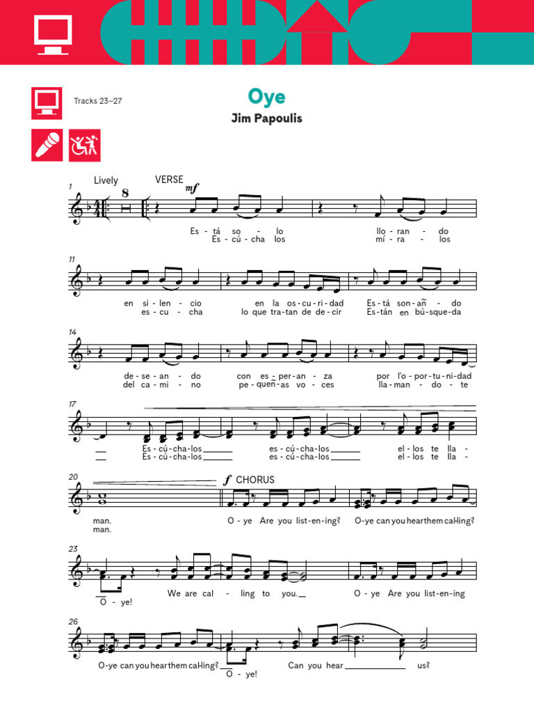 Oye Lyrics And Performance Guide Pdf Songs Vocal Music