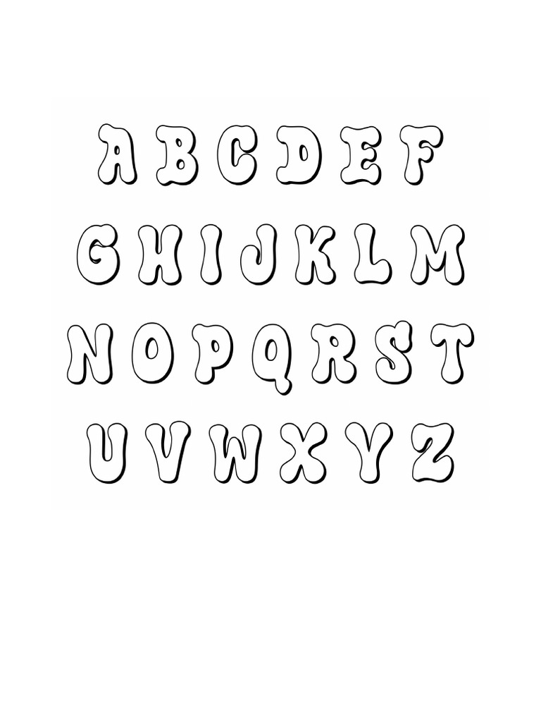 Printableecom Printable Bubble Letters Alphabet - 4 - 240105 - 001652 | PDF