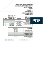 Horario de Clase 4 Semestre