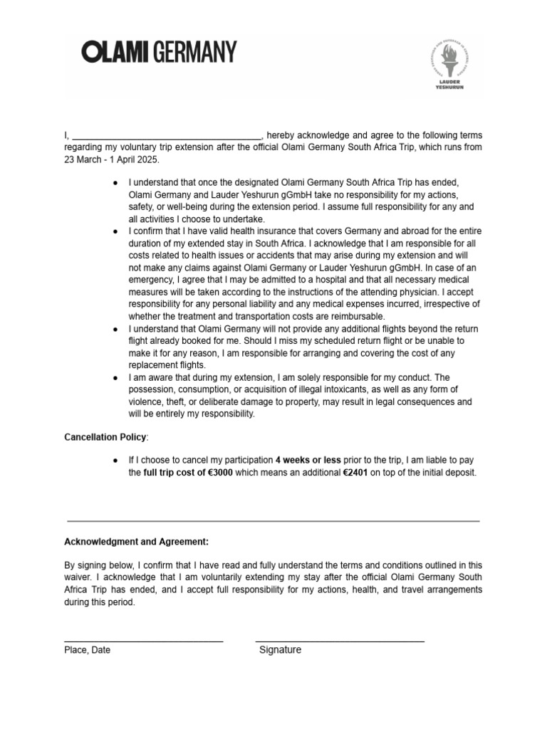 South Africa DECLARATION of Consent Extension | PDF | Common Law ...