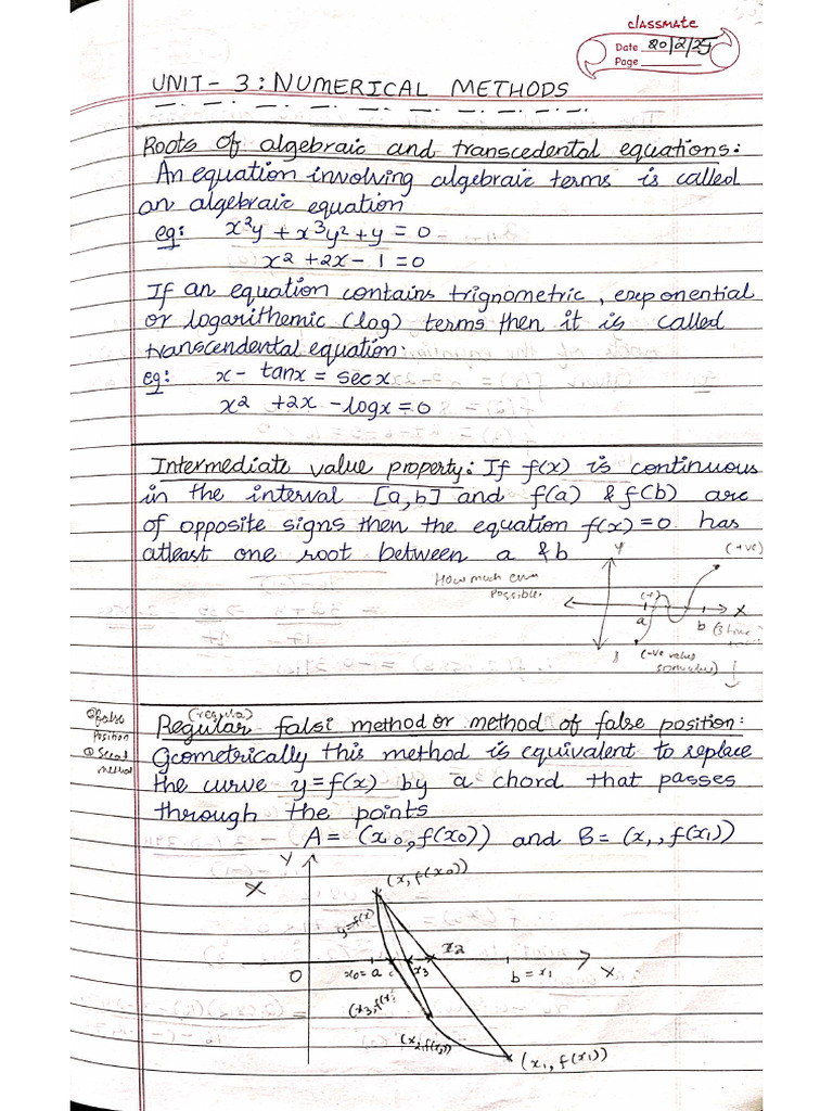 MATH Class Notes MSE-2 | PDF