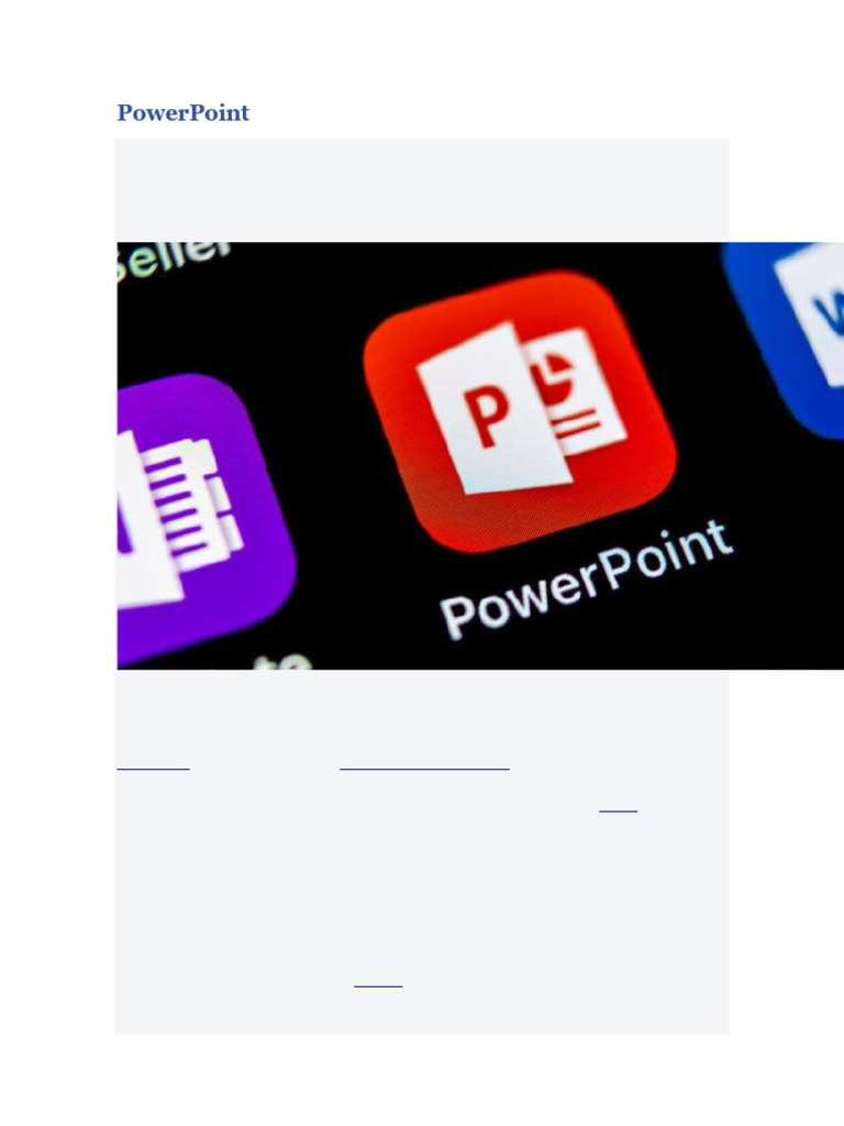 Historia y funciones de PowerPoint | PDF | Microsoft PowerPoint | Software