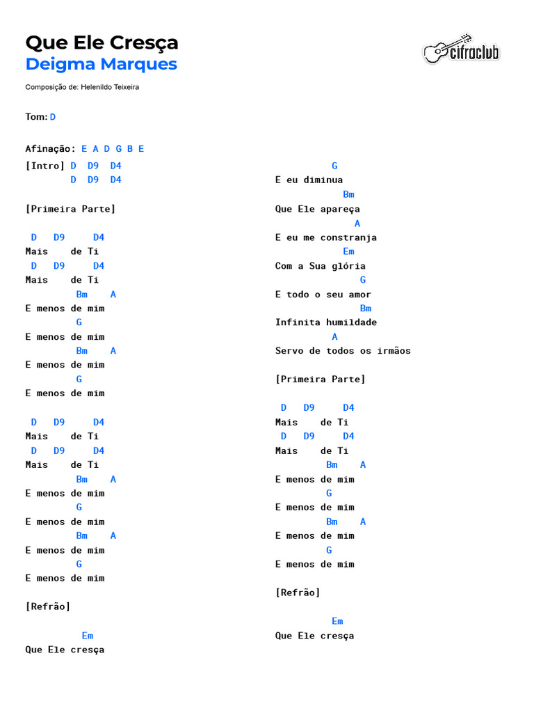 Letra da Música 