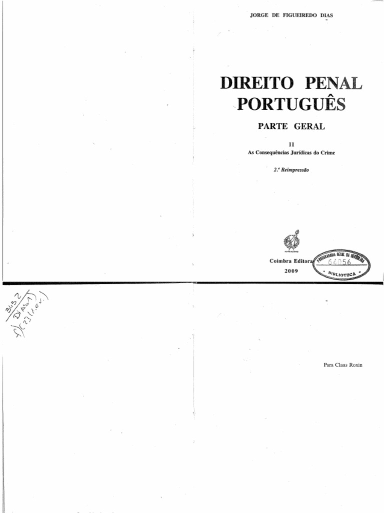 Direito Penal Portugue. Figueiredo Dias | PDF