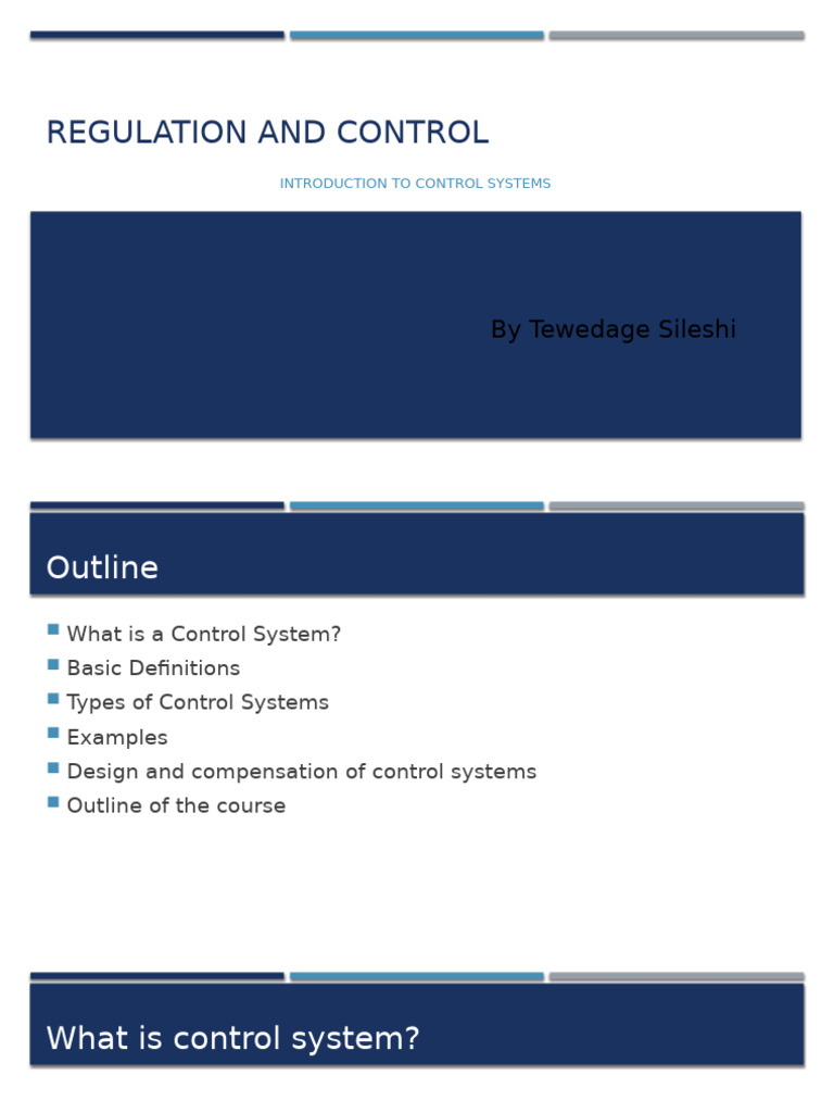 Introduction To Control System | PDF | Control Theory | Feedback