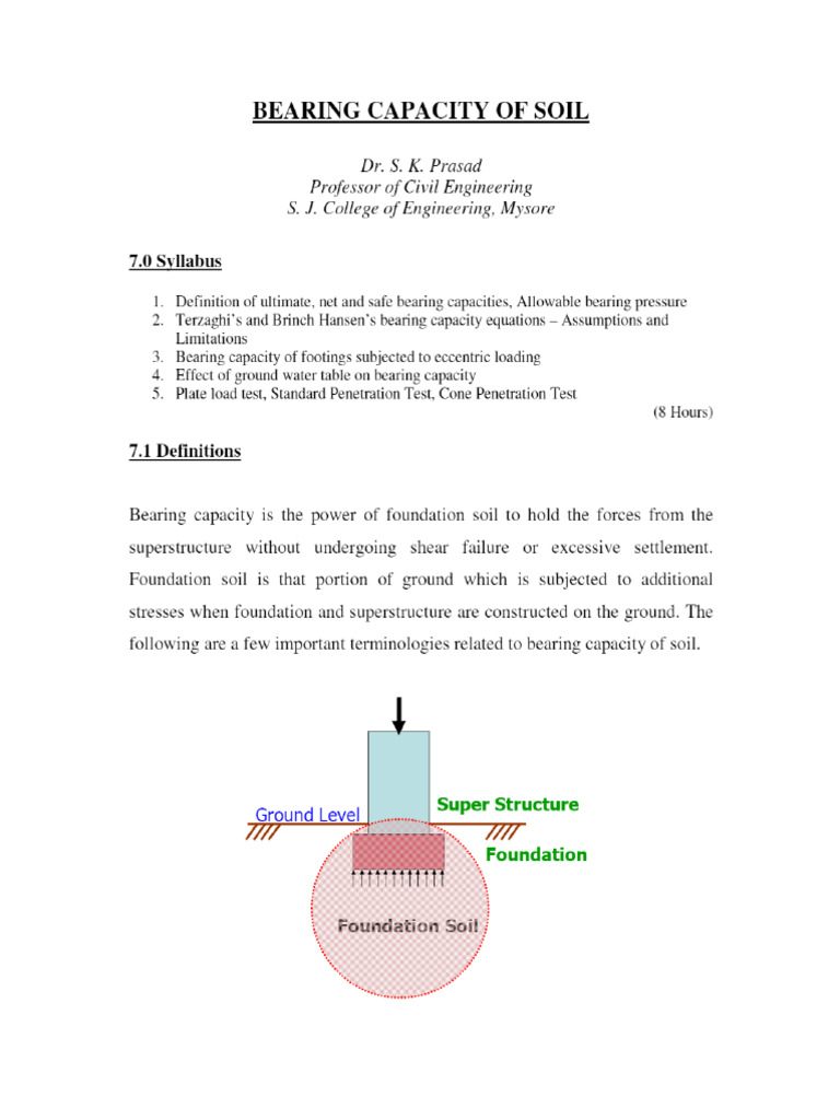 BEARING CAPACITY OF SOIL - PDF | PDF