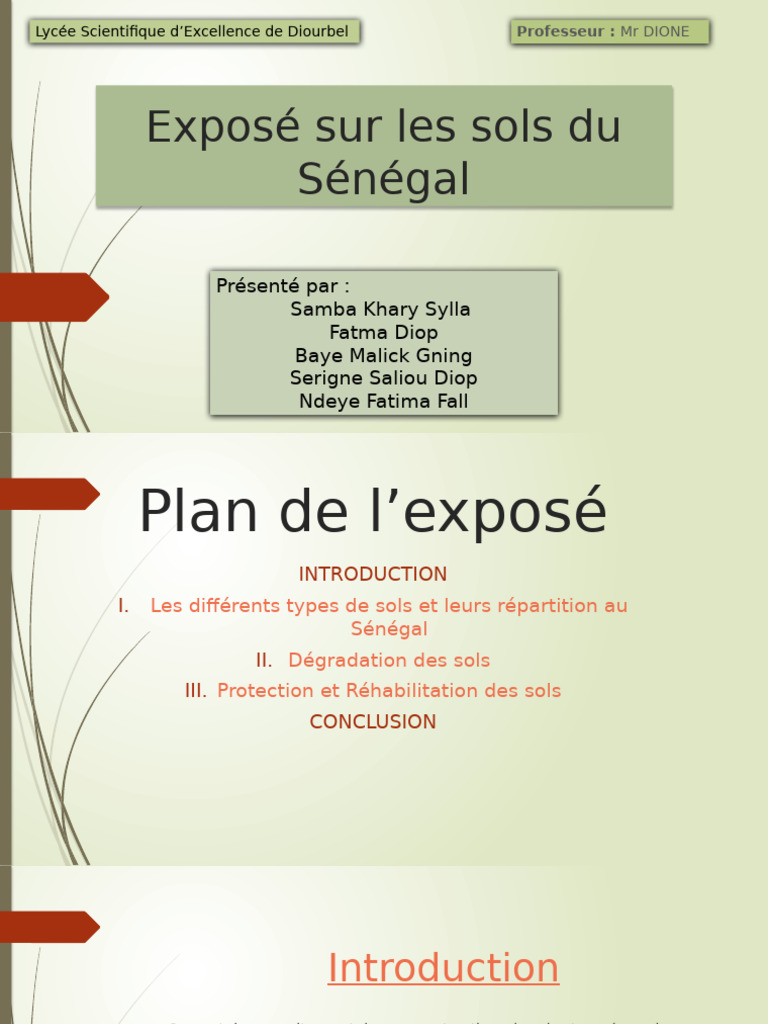 Types de sols au Sénégal et leur répartition | PDF | Sol (pédologie ...
