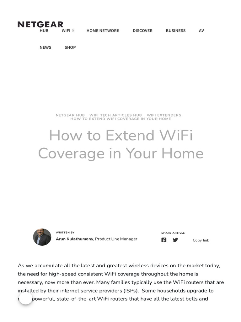 Extend Home WiFi Coverage Guide | PDF | Wi Fi | Internet