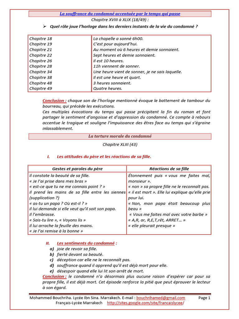 La souffrance du condamné face au temps | PDF