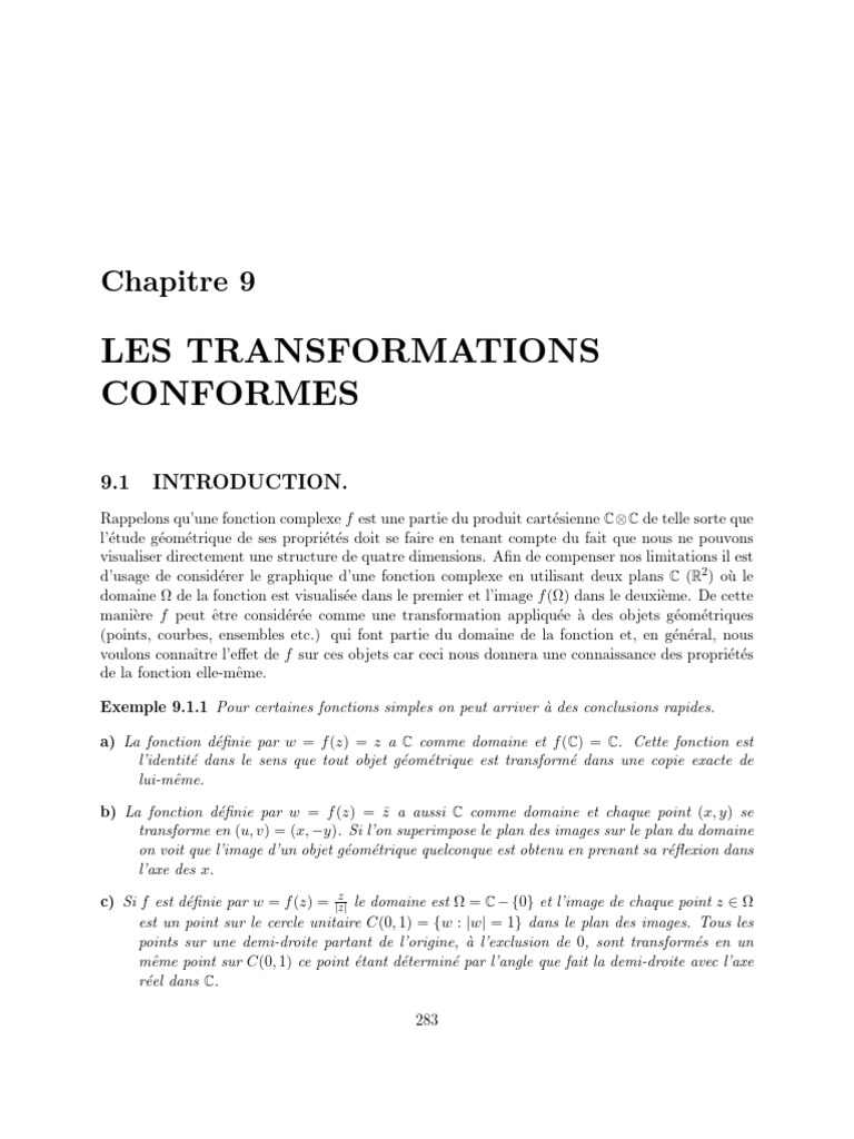 Transformations Conformes en Analyse Complexe | PDF | Fonction ...