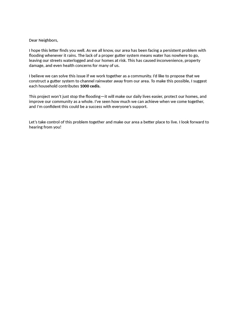 Community Gutter System Proposal | PDF