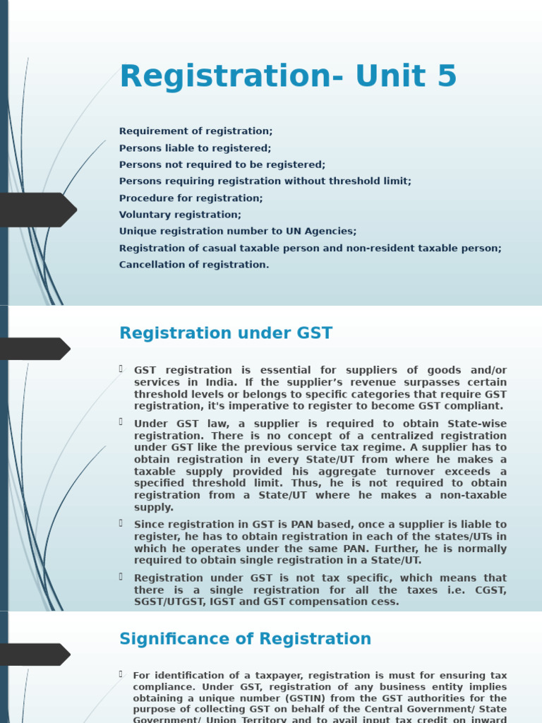 GST Registration Requirements and Procedures | PDF | Value Added Tax ...