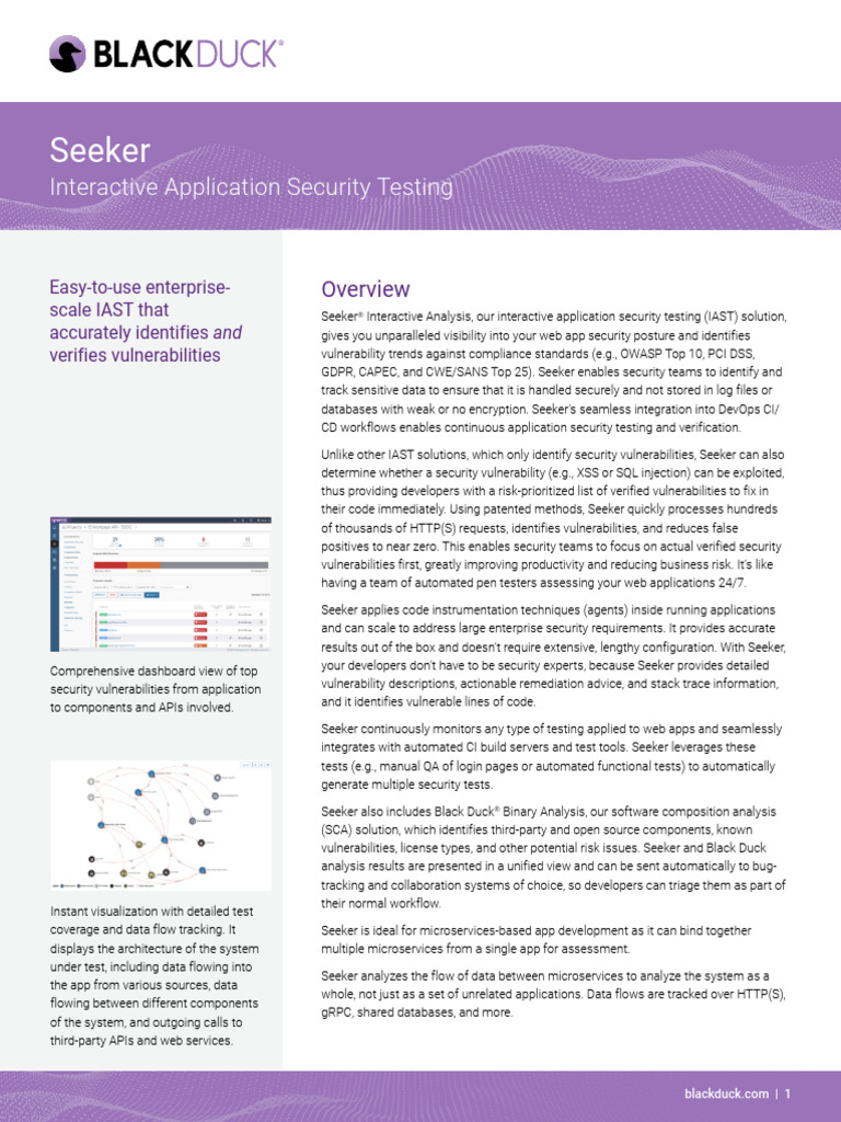 Seeker: Advanced IAST for Web Security | PDF | Computer Security | Security