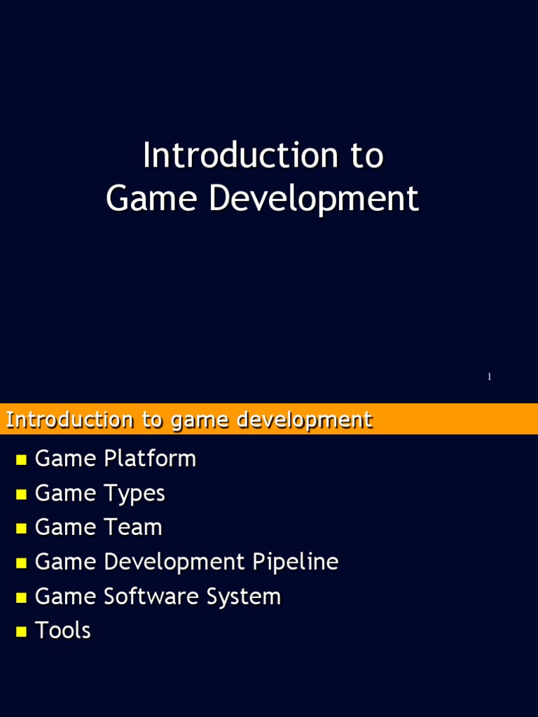 Game Development Overview and Pipeline | PDF | Video Game Development ...