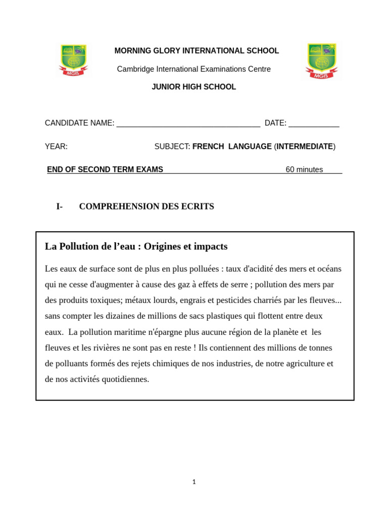 Pollution de l'eau : Causes et impacts | PDF | Pollution de l'eau | la ...