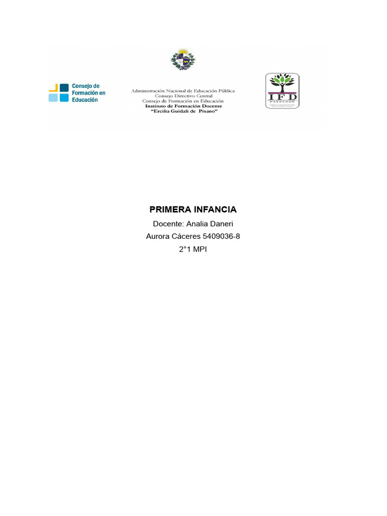 Evolución de la Concepción de Infancia | PDF | Educación de la primera ...