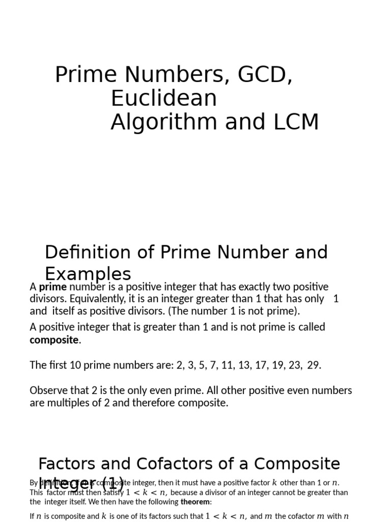 Prime Number Basics and Testing Methods | PDF | Factorization | Prime ...