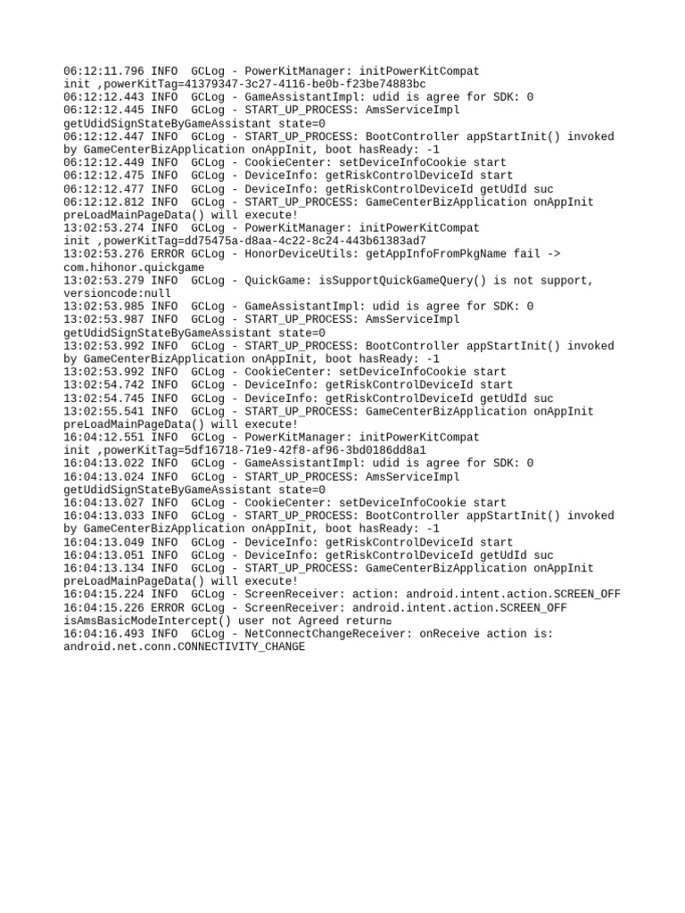 GameCenterBizApplication Log Insights | PDF
