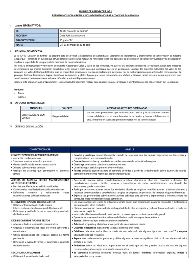 2° Grado B - Unidad de Aprendizaje Abril | PDF | Universo | Biodiversidad