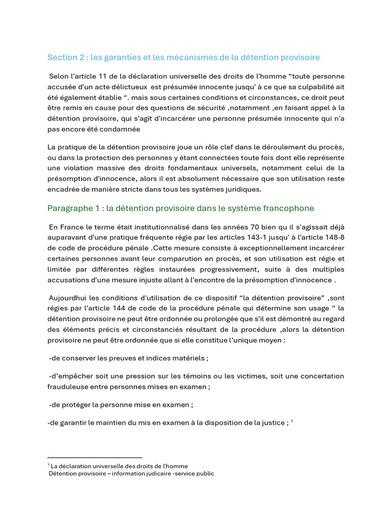 Détention provisoire : enjeux et régulations | PDF | Justice criminelle ...