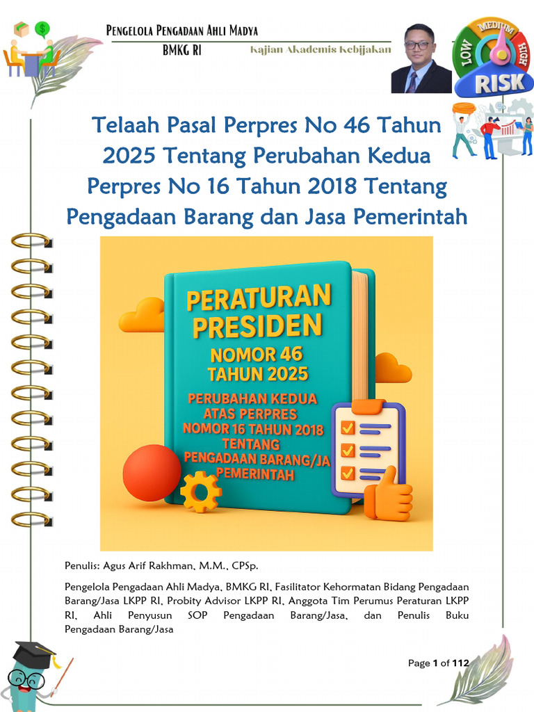 Telaah Perpres No 46 Tahun 2025 | PDF